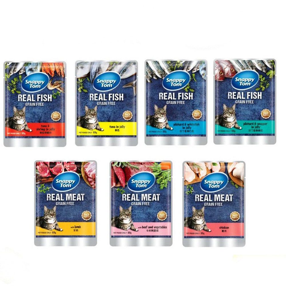 Pate Cho Mèo Snappy Tom Real Fish 85g